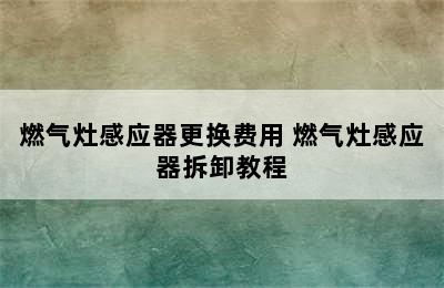 燃气灶感应器更换费用 燃气灶感应器拆卸教程